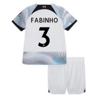Liverpool Fabinho #3 Fußballbekleidung Auswärtstrikot Kinder 2022-23 Kurzarm (+ kurze hosen)